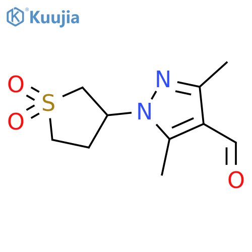 1-(1,1-dioxo-1λ?-thiolan-3-yl)-3,5-dimethyl-1H-pyrazole-4-carbaldehyde structure
