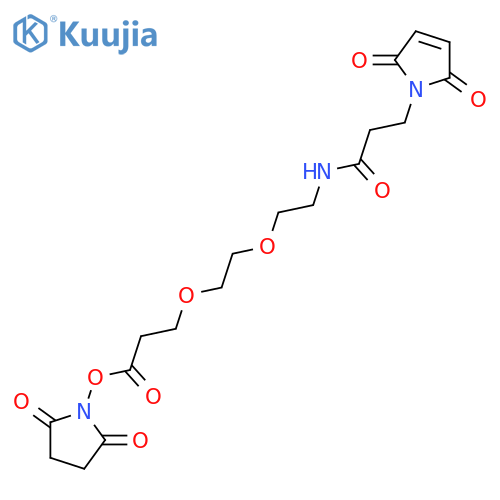 2,5-Dioxopyrrolidin-1-yl 3-(2-(2-(3-(2,5-Dioxo-2H-pyrrol-1(5H)-yl)propanamido)ethoxy)ethoxy)propanoate structure