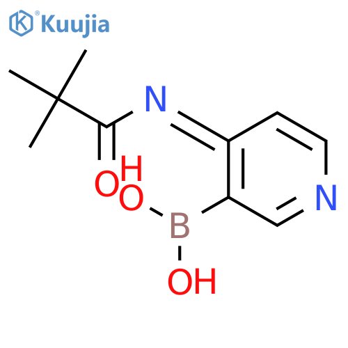 (4-Pivalamidopyridin-3-YL)boronic acid structure