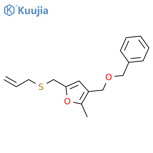 3-[(Benzyloxy)methyl]-2-methyl-5-{[(prop-2-en-1-yl)sulfanyl]methyl}furan structure