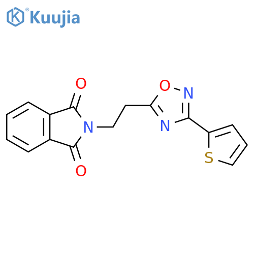 2-{2-3-(thiophen-2-yl)-1,2,4-oxadiazol-5-ylethyl}-2,3-dihydro-1H-isoindole-1,3-dione structure