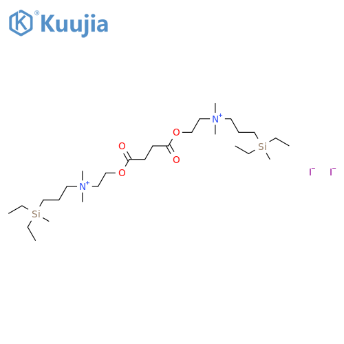 3-[diethyl(methyl)silyl]-N-(3-ethyl-3,7,7-trimethyl-11,14-dioxo-10,15-dioxa-7-azonia-3-silaheptadecan-17-yl)-N,N-dimethylpropan-1-aminium diiodide structure