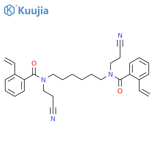 Benzamide, N,N'-1,6-hexanediylbis[N-(2-cyanoethyl)-2-ethenyl- structure