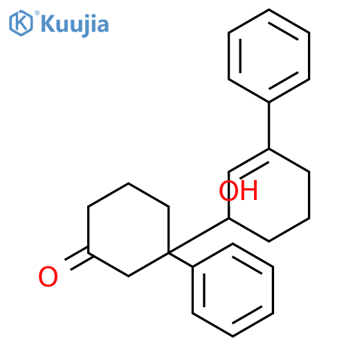 Cyclohexanone, 3-(1-hydroxy-3-phenyl-2-cyclohexen-1-yl)-3-phenyl- structure
