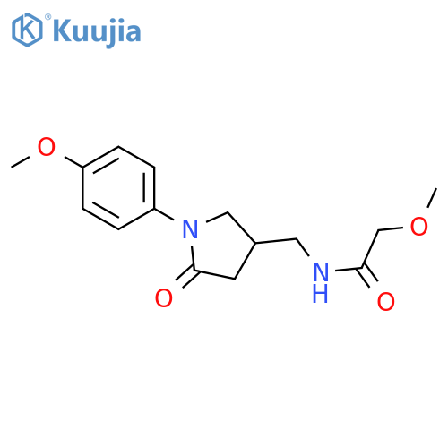 2-methoxy-N-{1-(4-methoxyphenyl)-5-oxopyrrolidin-3-ylmethyl}acetamide structure