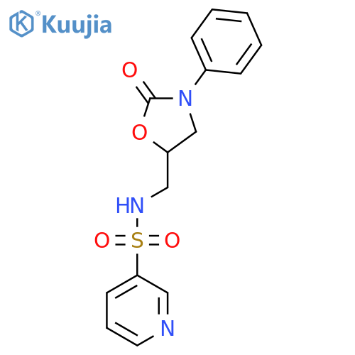 N-(2-oxo-3-phenyl-1,3-oxazolidin-5-yl)methylpyridine-3-sulfonamide structure