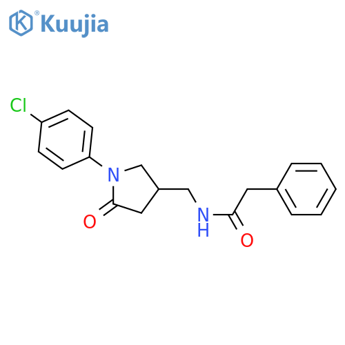 N-{1-(4-chlorophenyl)-5-oxopyrrolidin-3-ylmethyl}-2-phenylacetamide structure