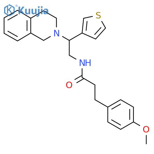 3-(4-methoxyphenyl)-N-2-(1,2,3,4-tetrahydroisoquinolin-2-yl)-2-(thiophen-3-yl)ethylpropanamide structure