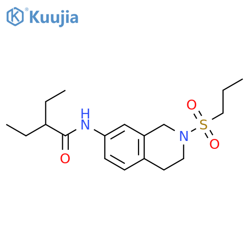 2-ethyl-N-2-(propane-1-sulfonyl)-1,2,3,4-tetrahydroisoquinolin-7-ylbutanamide structure