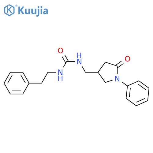 3-(5-oxo-1-phenylpyrrolidin-3-yl)methyl-1-(2-phenylethyl)urea structure
