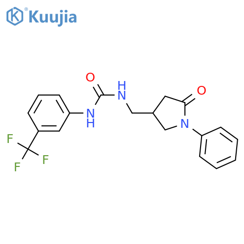 3-(5-oxo-1-phenylpyrrolidin-3-yl)methyl-1-3-(trifluoromethyl)phenylurea structure