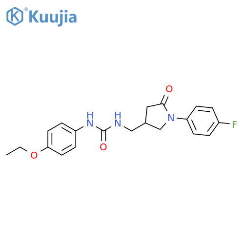 1-(4-ethoxyphenyl)-3-{1-(4-fluorophenyl)-5-oxopyrrolidin-3-ylmethyl}urea structure