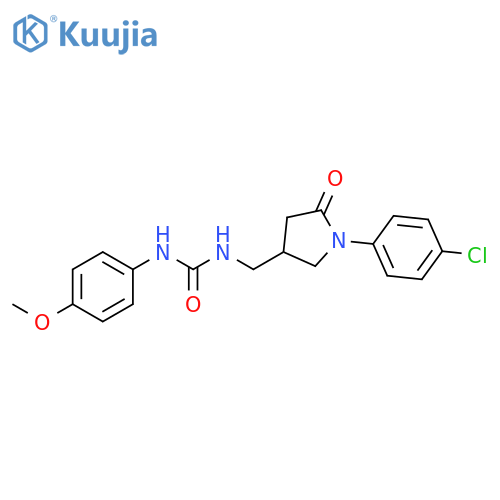 3-{1-(4-chlorophenyl)-5-oxopyrrolidin-3-ylmethyl}-1-(4-methoxyphenyl)urea structure