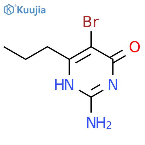 2-amino-5-bromo-6-propylpyrimidin-4(3H)-one structure