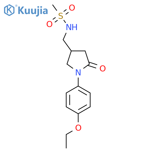 N-{1-(4-ethoxyphenyl)-5-oxopyrrolidin-3-ylmethyl}methanesulfonamide structure