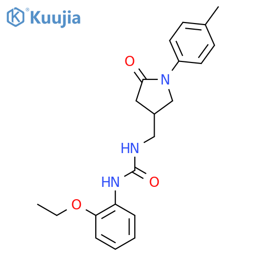 1-(2-ethoxyphenyl)-3-{1-(4-methylphenyl)-5-oxopyrrolidin-3-ylmethyl}urea structure