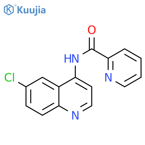 N-(6-chloroquinolin-4-yl)pyridine-2-carboxamide structure