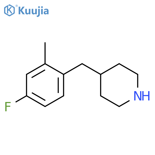 4-(4-Fluoro-2-methyl-benzyl)-piperidine structure