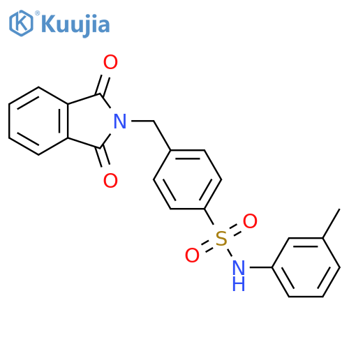 4-(1,3-dioxo-2,3-dihydro-1H-isoindol-2-yl)methyl-N-(3-methylphenyl)benzene-1-sulfonamide structure