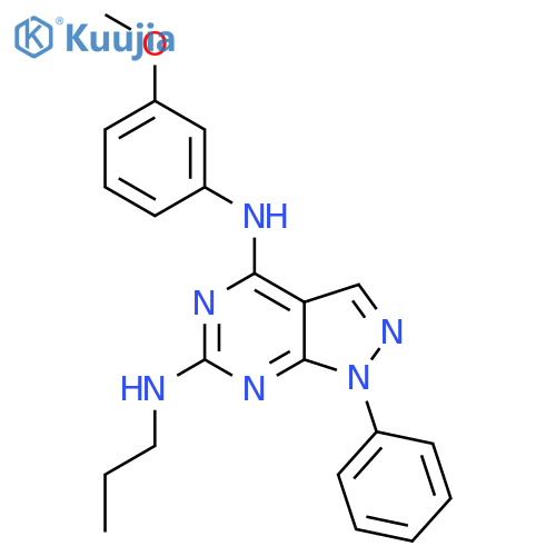 N4-(3-methoxyphenyl)-1-phenyl-N6-propyl-1H-pyrazolo[3,4-d]pyrimidine-4,6-diamine structure