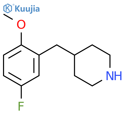 4-(5-FLUORO-2-METHOXY-BENZYL)-PIPERIDINE structure