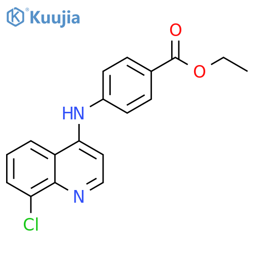 ethyl 4-(8-chloroquinolin-4-yl)aminobenzoate structure