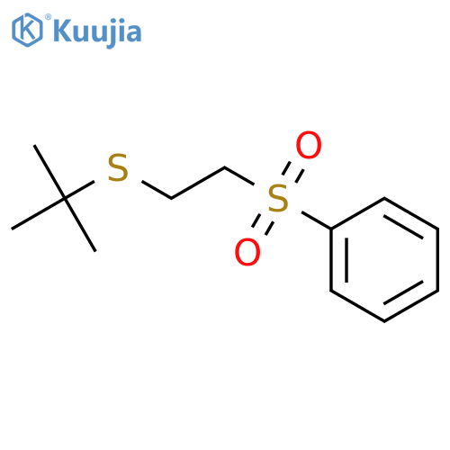 Benzene, [[2-[(1,1-dimethylethyl)thio]ethyl]sulfonyl]- structure