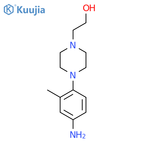2-4-(4-Amino-2-methylphenyl)-1-piperazinyl-1-ethanol structure