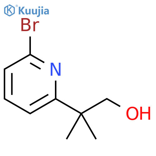 2-(6-bromopyridin-2-yl)-2-methylpropan-1-ol structure