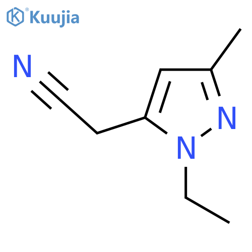 (2-Ethyl-5-methyl-2H-pyrazol-3-yl)-acetonitrile structure
