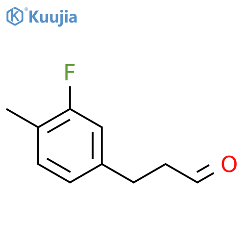 3-(3-fluoro-4-methylphenyl)propanal structure