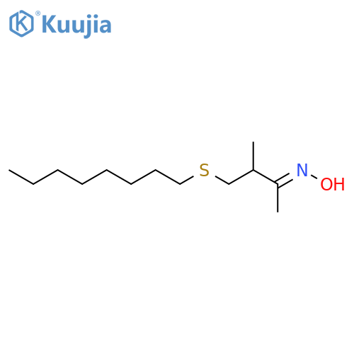 2-Butanone, 3-methyl-4-(octylthio)-, oxime structure