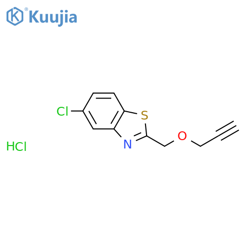 Benzothiazole, 5-chloro-2-[(2-propynyloxy)methyl]-, hydrochloride structure