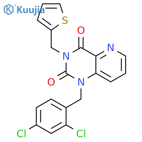 1-(2,4-dichlorophenyl)methyl-3-(thiophen-2-yl)methyl-1H,2H,3H,4H-pyrido3,2-dpyrimidine-2,4-dione structure