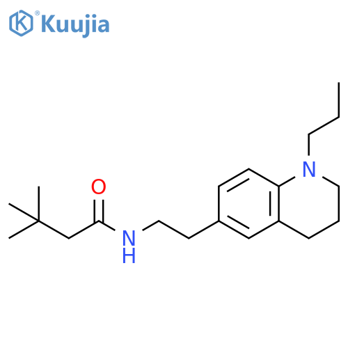 3,3-dimethyl-N-2-(1-propyl-1,2,3,4-tetrahydroquinolin-6-yl)ethylbutanamide structure
