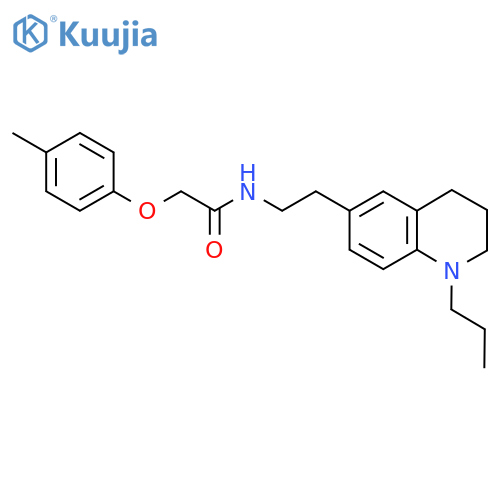 2-(4-methylphenoxy)-N-2-(1-propyl-1,2,3,4-tetrahydroquinolin-6-yl)ethylacetamide structure