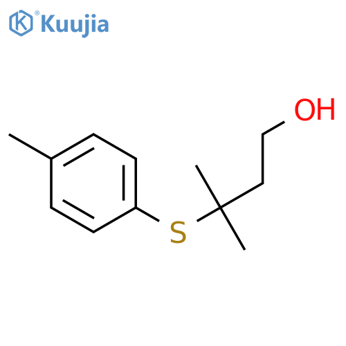 1-Butanol, 3-methyl-3-[(4-methylphenyl)thio]- structure