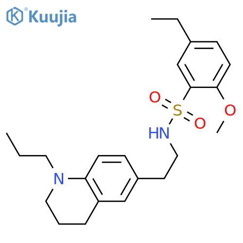5-ethyl-2-methoxy-N-2-(1-propyl-1,2,3,4-tetrahydroquinolin-6-yl)ethylbenzene-1-sulfonamide structure