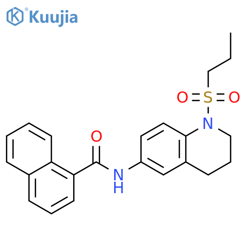 N-1-(propane-1-sulfonyl)-1,2,3,4-tetrahydroquinolin-6-ylnaphthalene-1-carboxamide structure