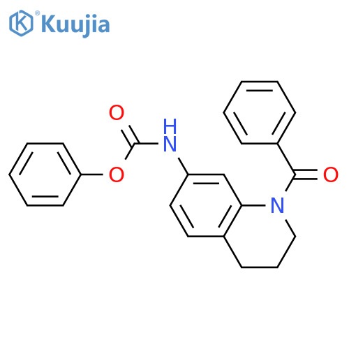 phenyl N-(1-benzoyl-1,2,3,4-tetrahydroquinolin-7-yl)carbamate structure