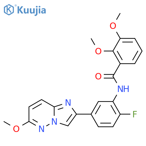 N-(2-fluoro-5-{6-methoxyimidazo1,2-bpyridazin-2-yl}phenyl)-2,3-dimethoxybenzamide structure