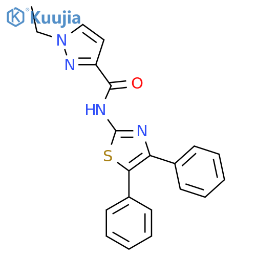 N-(4,5-diphenyl-1,3-thiazol-2-yl)-1-ethyl-1H-pyrazole-3-carboxamide structure
