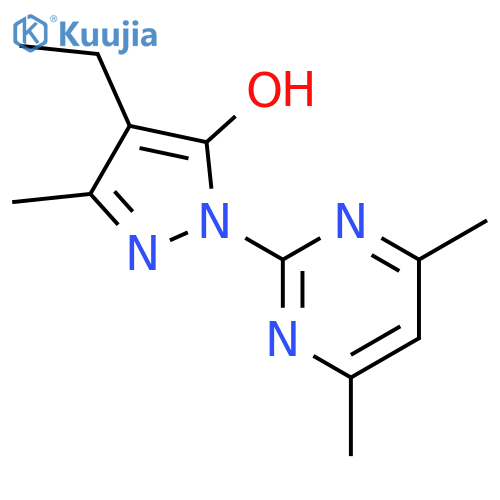 1-(4,6-Dimethylpyrimidin-2-yl)-4-ethyl-3-methyl-1H-pyrazol-5-ol structure