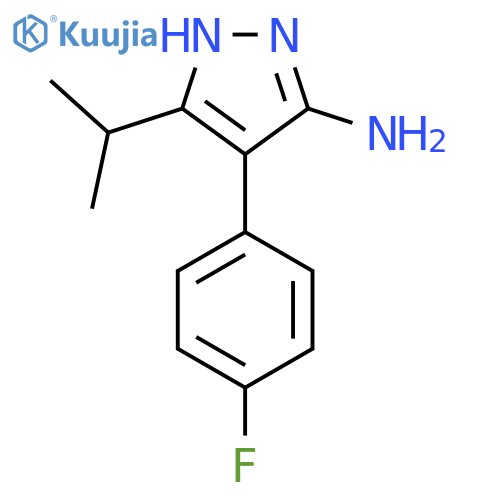 4-(4-fluorophenyl)-3-isopropyl-1H-pyrazol-5-amine structure