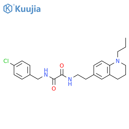 N'-(4-chlorophenyl)methyl-N-2-(1-propyl-1,2,3,4-tetrahydroquinolin-6-yl)ethylethanediamide structure
