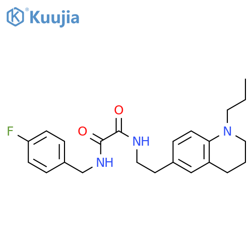 N'-(4-fluorophenyl)methyl-N-2-(1-propyl-1,2,3,4-tetrahydroquinolin-6-yl)ethylethanediamide structure