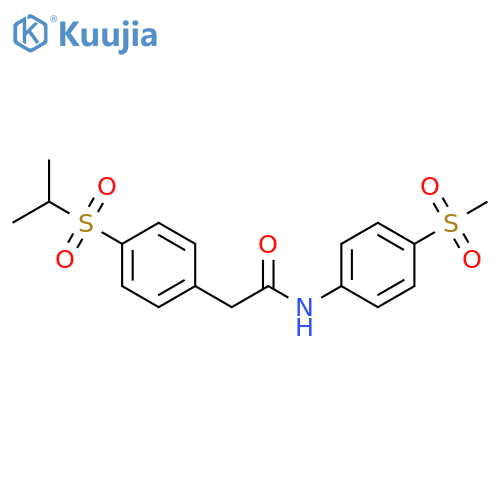 N-(4-methanesulfonylphenyl)-2-4-(propane-2-sulfonyl)phenylacetamide structure