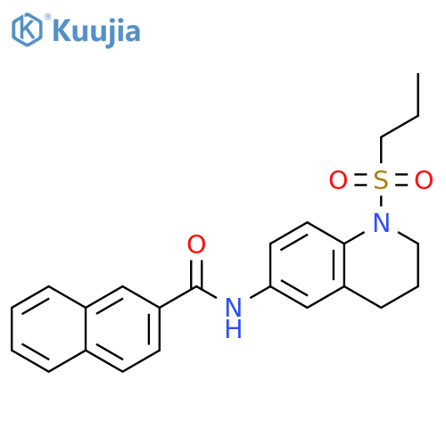 N-1-(propane-1-sulfonyl)-1,2,3,4-tetrahydroquinolin-6-ylnaphthalene-2-carboxamide structure