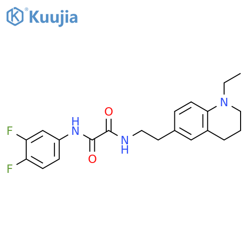 N'-(3,4-difluorophenyl)-N-2-(1-ethyl-1,2,3,4-tetrahydroquinolin-6-yl)ethylethanediamide structure