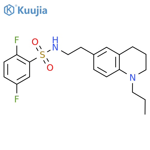 2,5-difluoro-N-2-(1-propyl-1,2,3,4-tetrahydroquinolin-6-yl)ethylbenzene-1-sulfonamide structure